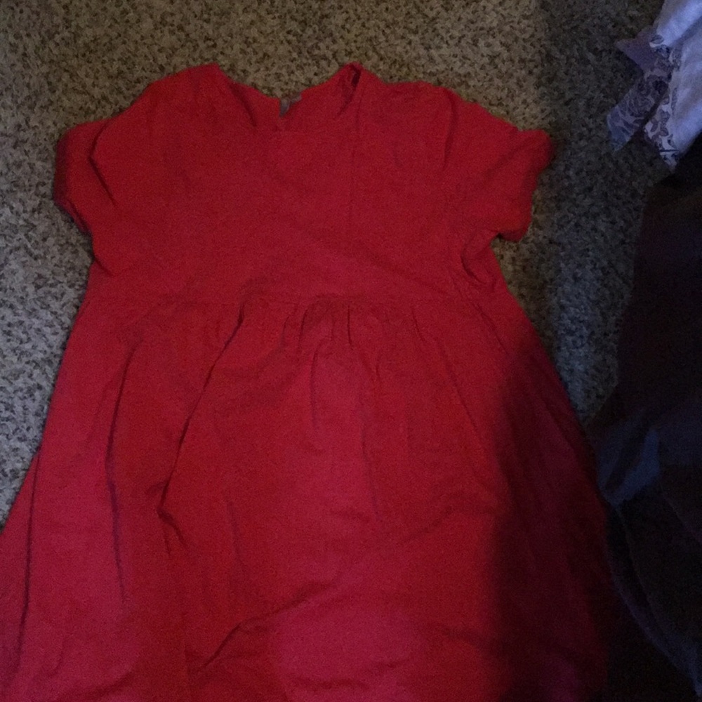 Red Baby Doll Maternity Dress